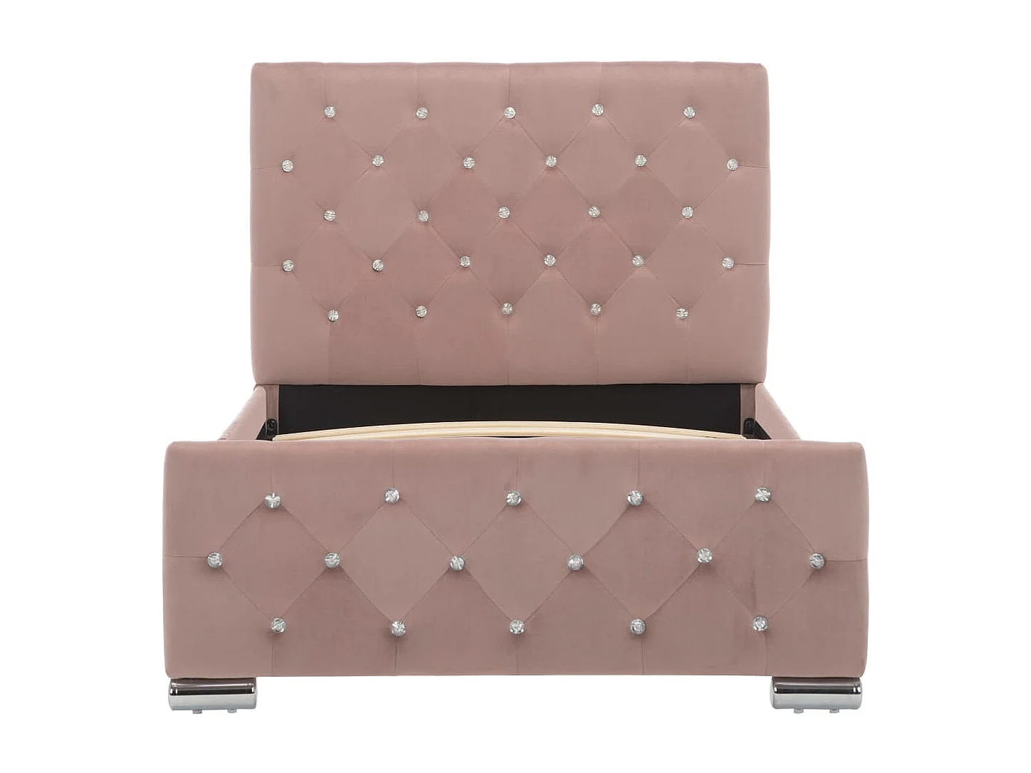 Lit simple | Lit adulte, enfant | Cadre de lit Rose Velours 90x200 cm