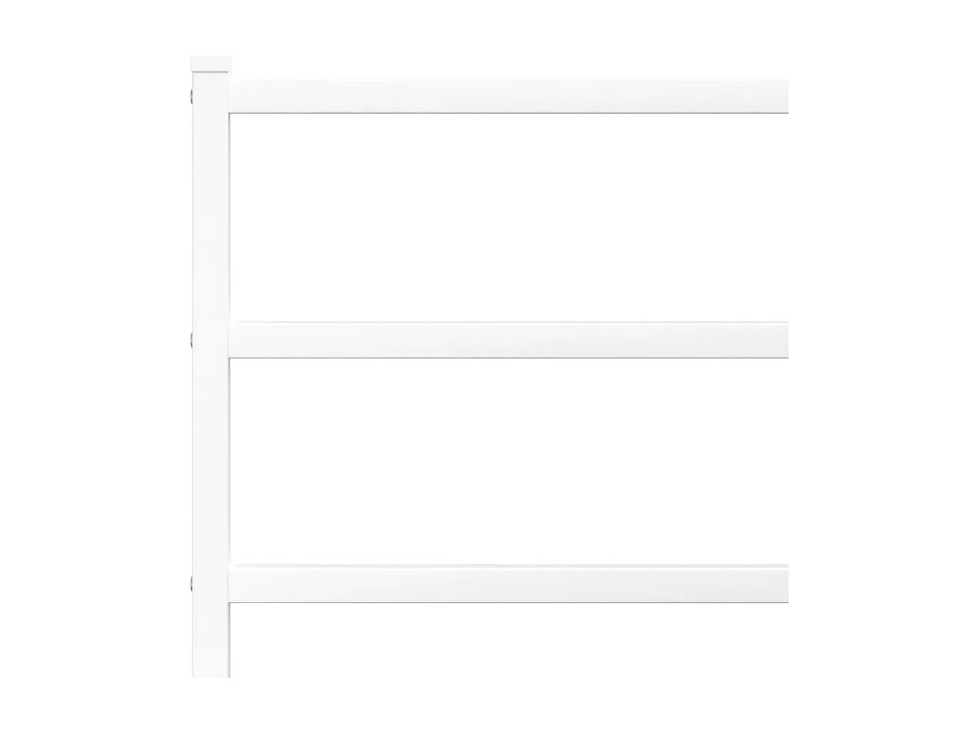 Lit simple | Lit adulte, enfant | Cadre de lit métal et pied de lit blanc 100x190 cm