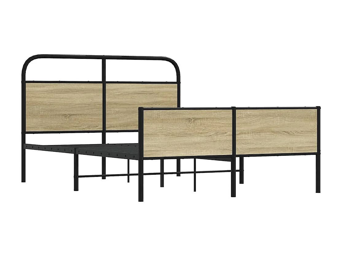 Lit simple | Lit adulte, enfant | Cadre de lit 120x190 cm cm chêne sonoma