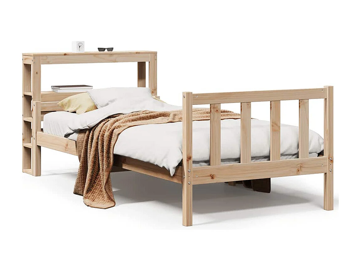 Lit simple | Lit adulte, enfant | Cadre de lit 90x190 cm bois de pin massif