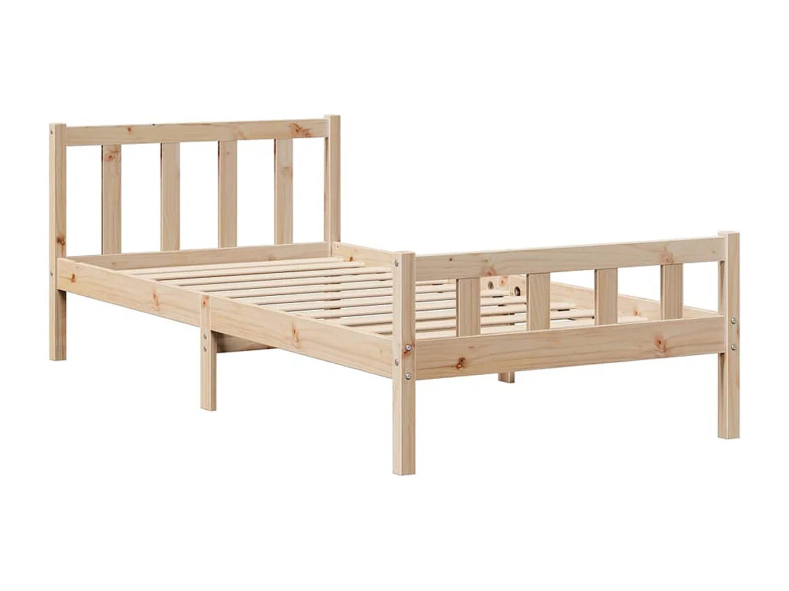 Lit simple | Lit adulte, enfant | Cadre de lit 90x190 cm bois de pin massif