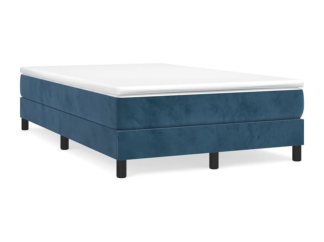 Lit simple | Lit adulte, enfant | Cadre de lit bleu foncé 120x200 cm velours