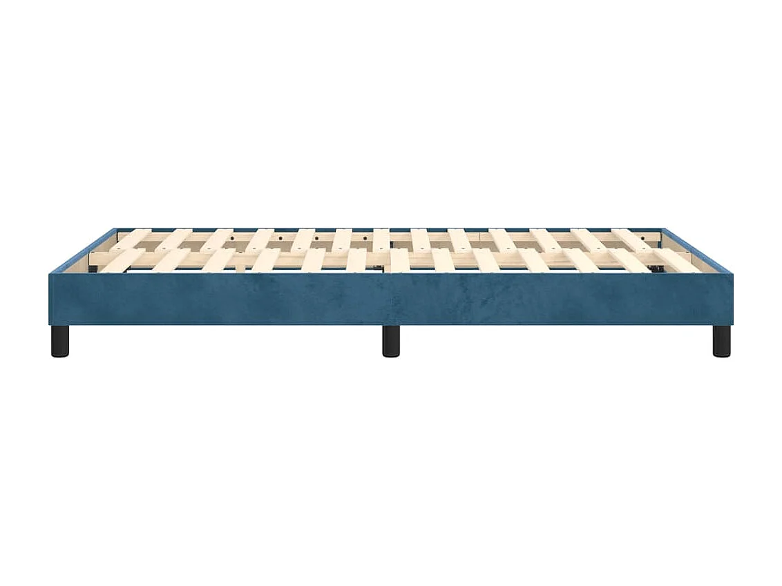Lit simple | Lit adulte, enfant | Cadre de lit bleu foncé 120x200 cm velours