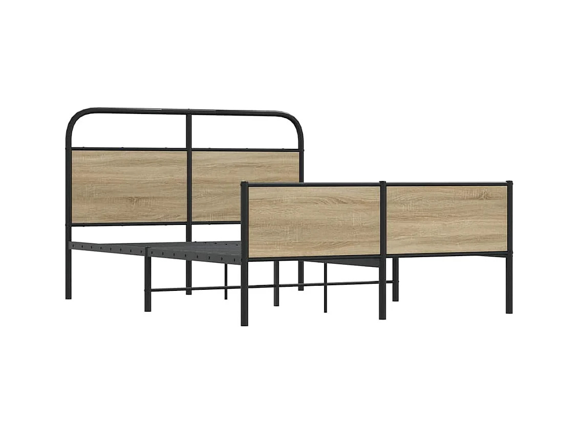 Letto per adulti | Letto singolo | Giroletto senza Materasso Rovere Sonoma 120x200cm in Truciolato