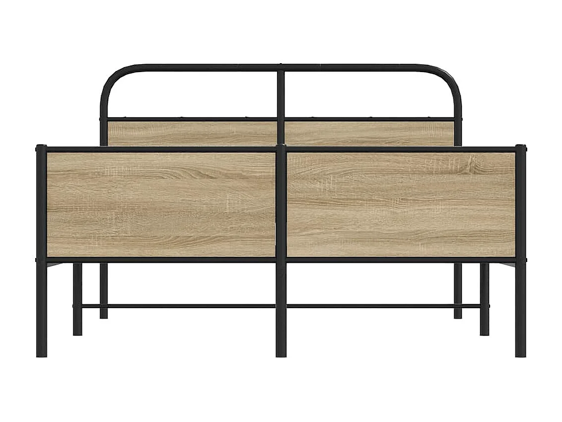 Letto per adulti | Letto singolo | Giroletto senza Materasso Rovere Sonoma 120x200cm in Truciolato