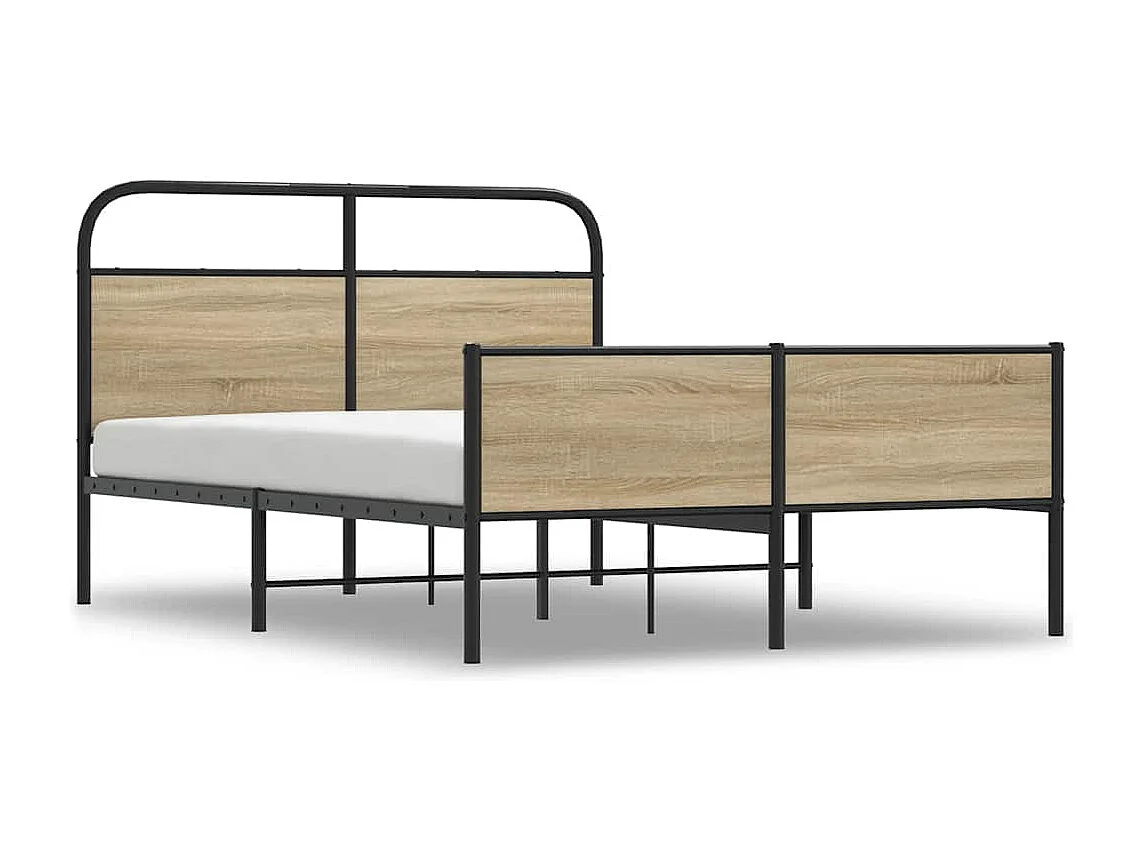 Lit simple | Lit adulte, enfant | Cadre de lit 120x200 cm chêne sonoma