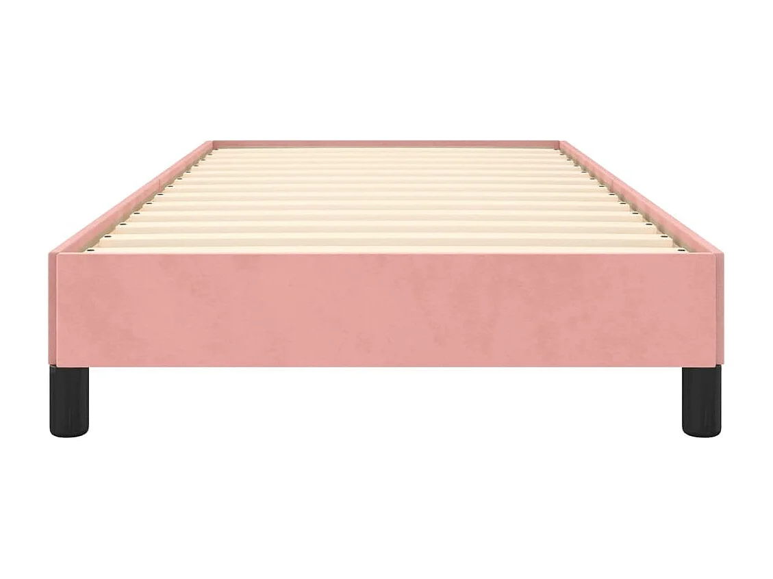 Lit simple | Lit adulte, enfant | Cadre de lit rose 90x200 cm velours