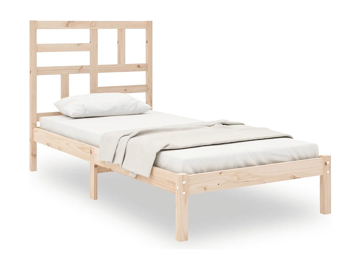 Lit simple | Lit adulte, enfant | Cadre de lit bois massif 90x190 cm