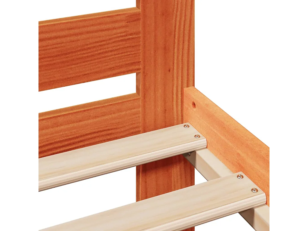 Letto per adulti | Letto matrimoniale | Giroletto senza Materasso Marrone Cera 150x200 cm Legno di Pino