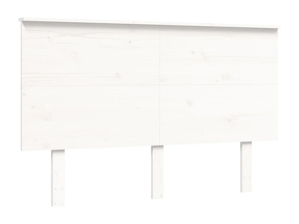 Lit double | Lit adulte | Cadre de lit blanc 140x190 cm bois de pin massif