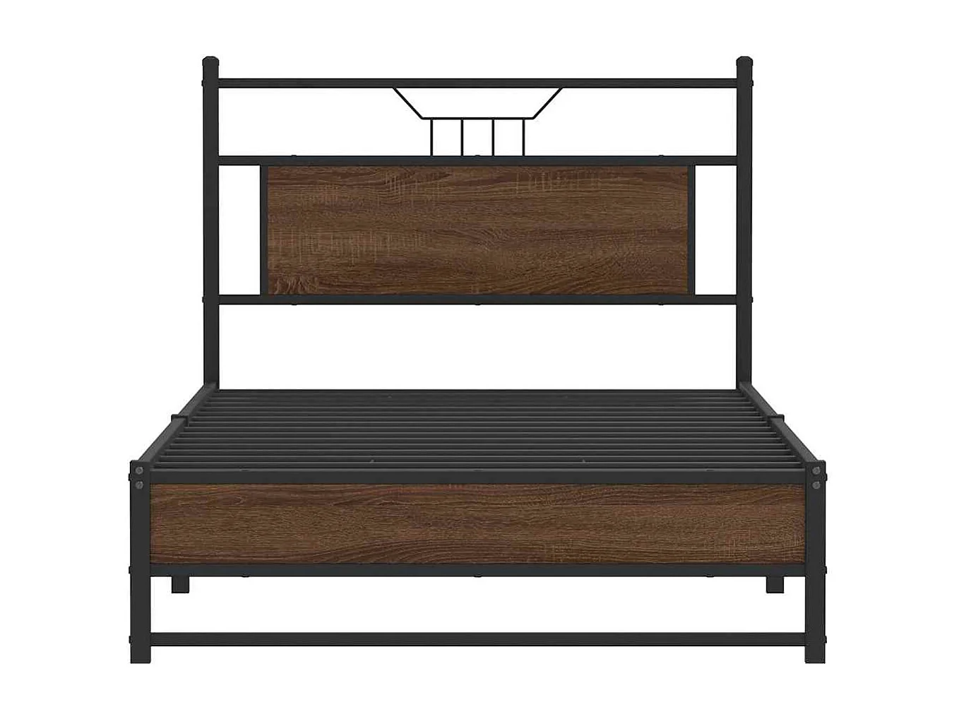 Letto per adulti | Letto singolo | Giroletto senza Materasso Rovere Marrone 107x203 cm Truciolato