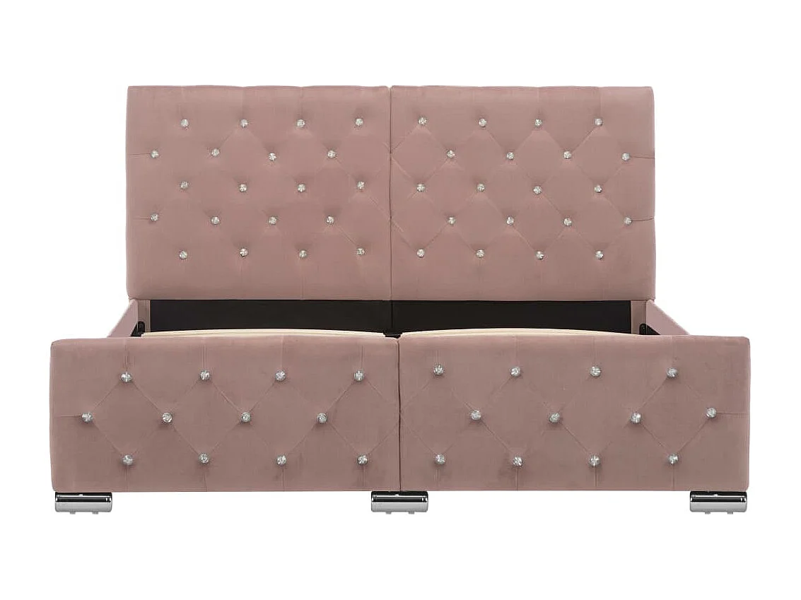 Lit double | Lit adulte | Cadre de lit Rose Velours 140x200 cm