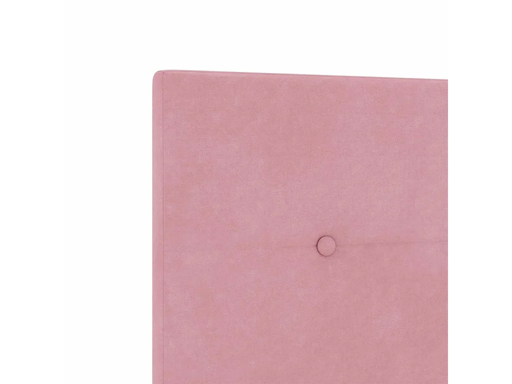 Lit simple | Lit adulte, enfant | Cadre de lit avec tête de lit Rose 90x200 cm Velours