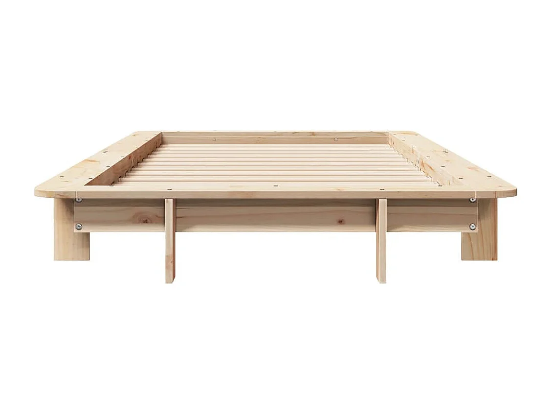 Lit simple | Lit adulte, enfant | Cadre de lit 75x190 cm bois de pin massif