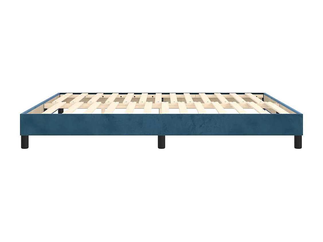Lit double | Lit adulte | Cadre de lit bleu foncé 160x200 cm velours