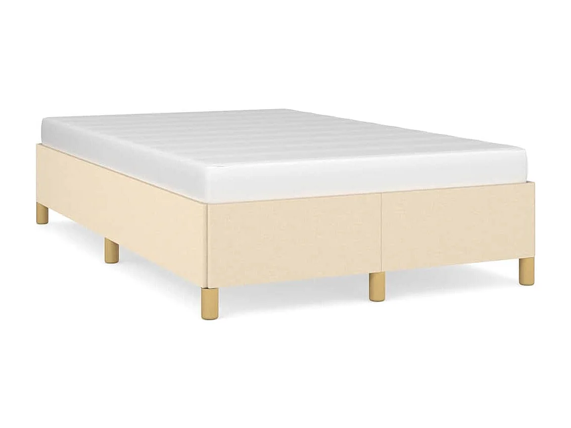 Lit simple | Lit adulte, enfant | Cadre de lit crème 120x190 cm tissu