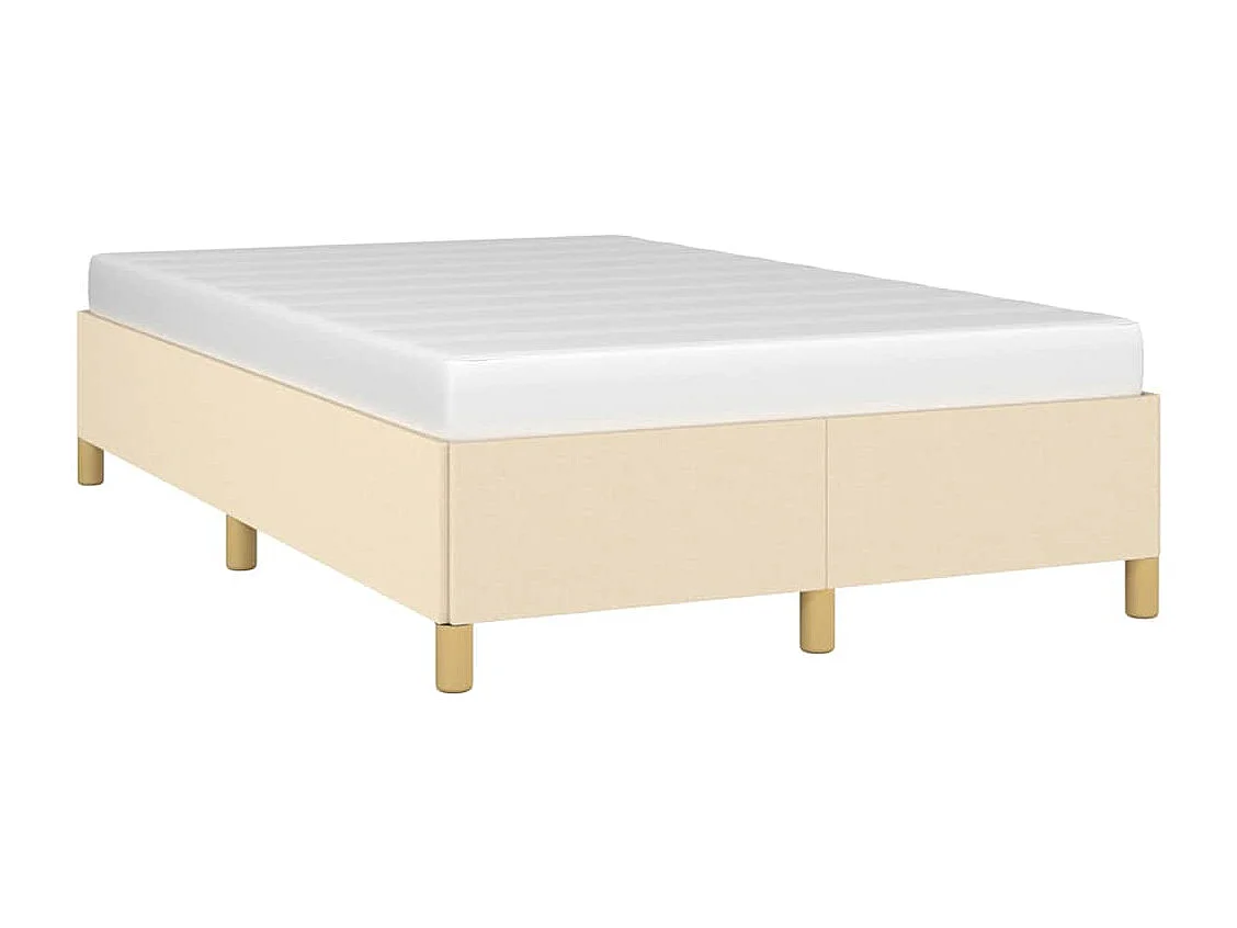 Lit simple | Lit adulte, enfant | Cadre de lit crème 120x190 cm tissu
