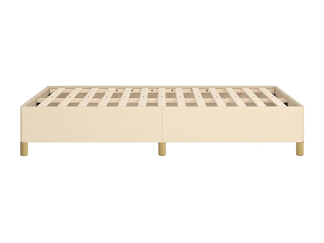 Lit simple | Lit adulte, enfant | Cadre de lit crème 120x190 cm tissu