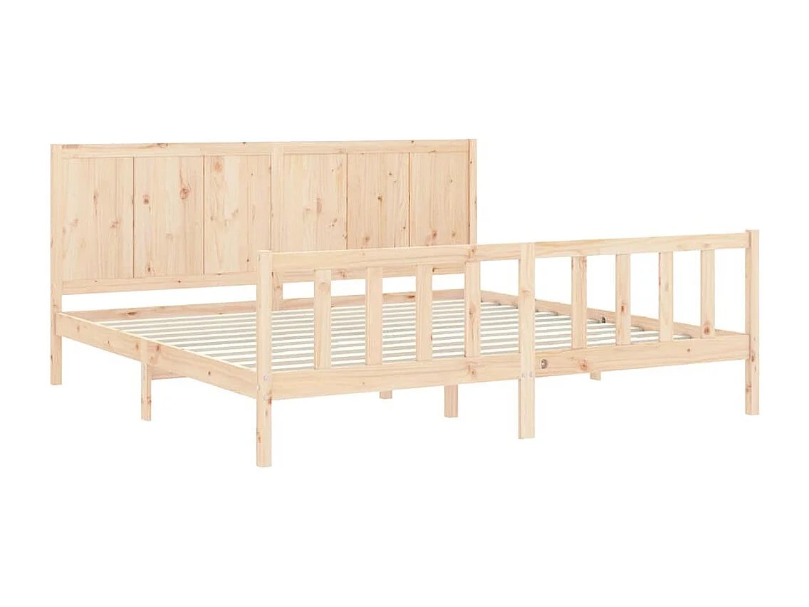 Lit double | Lit adulte | Cadre de lit 200x200 cm bois massif de pin
