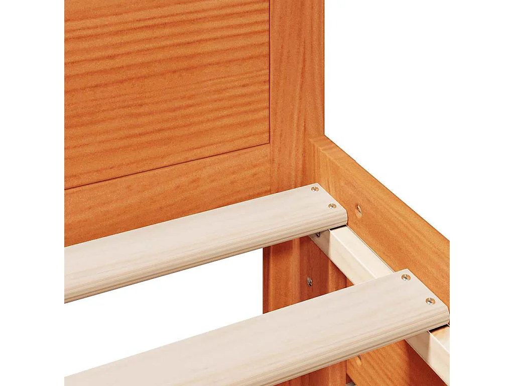Lit simple | Lit adulte, enfant | Cadre de lit avec tête de lit 75x190 cm pin massif