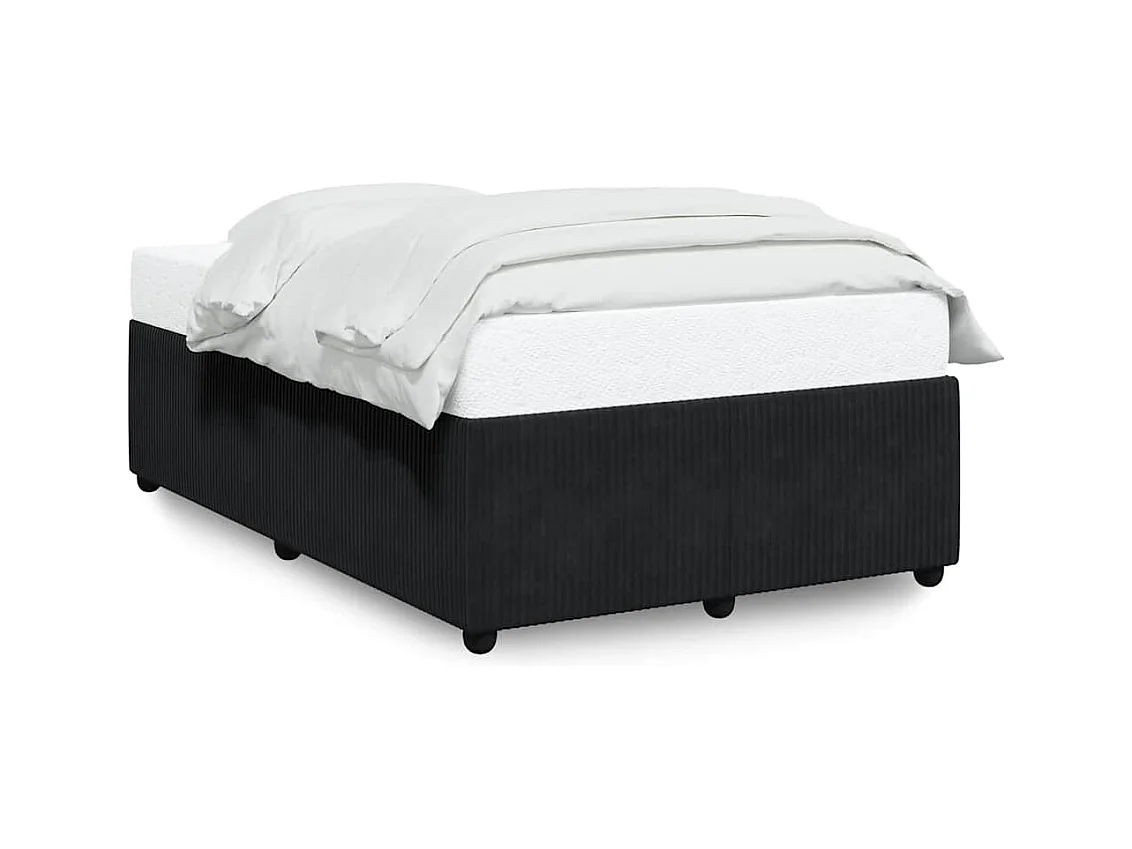 Letto per adulti | Letto singolo | Giroletto senza Materasso Nero 120x190 cm Velluto