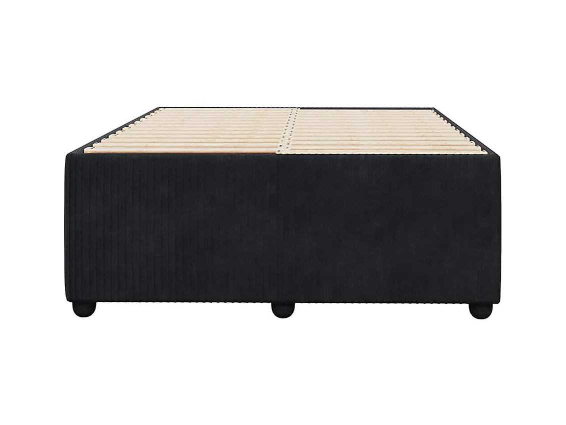 Letto per adulti | Letto singolo | Giroletto senza Materasso Nero 120x190 cm Velluto