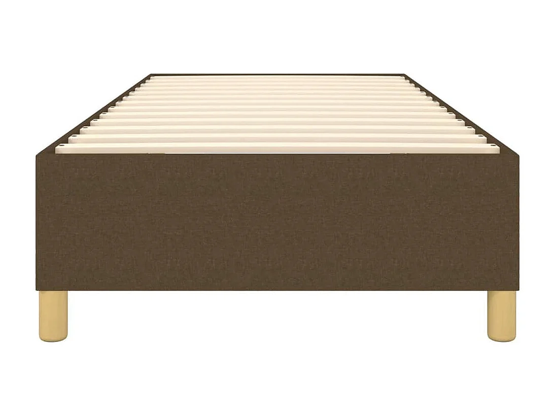 Lit simple | Lit adulte, enfant | Cadre de lit marron foncé 90x200 cm tissu