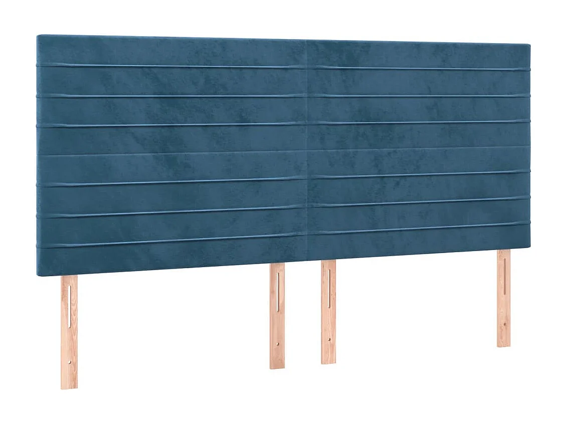 Lit double | Lit adulte | Cadre de lit bleu foncé 160x200 cm velours