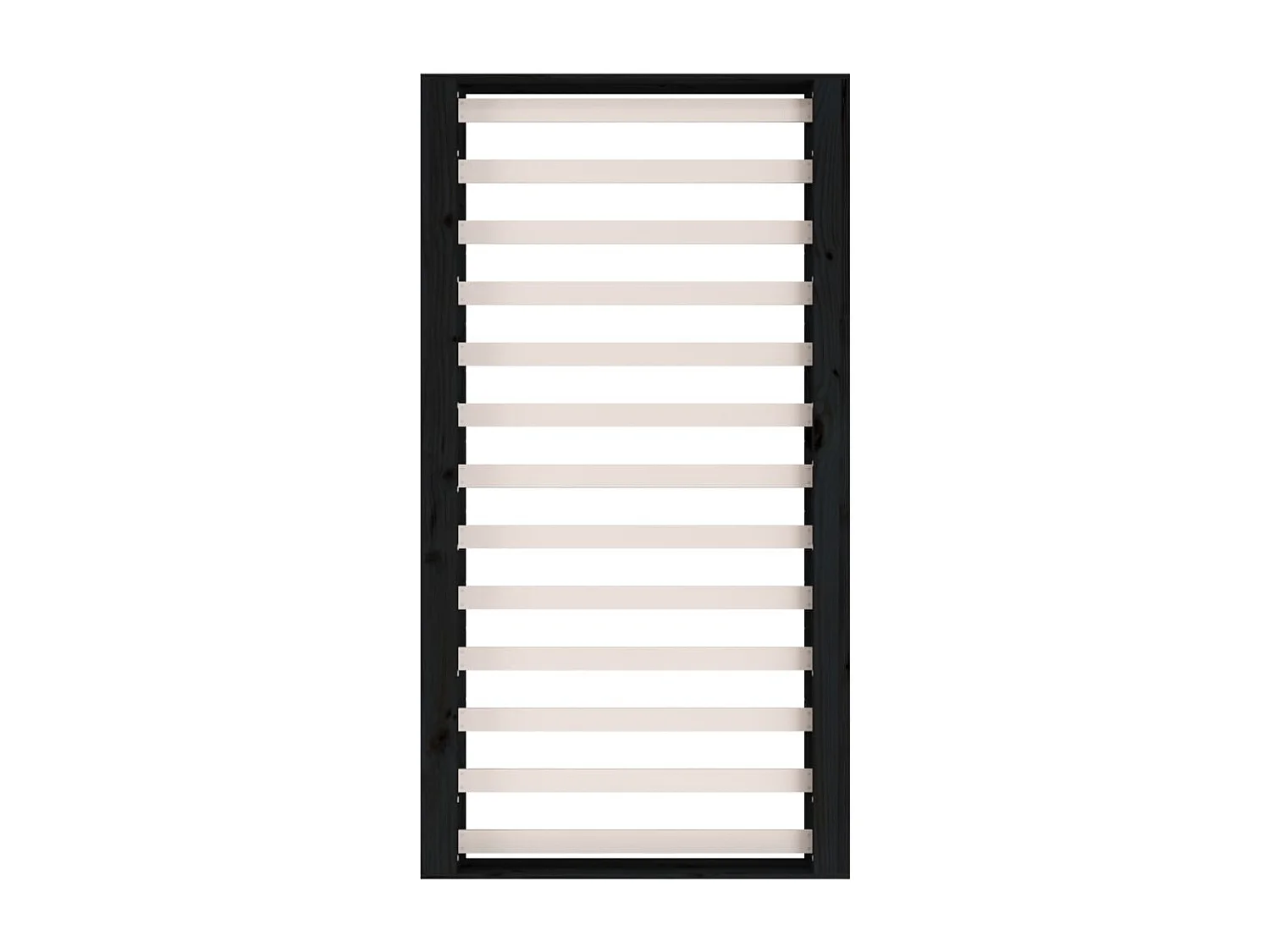 Lit simple | Lit adulte, enfant | Cadre de lit noir 75x190 cm bois massif