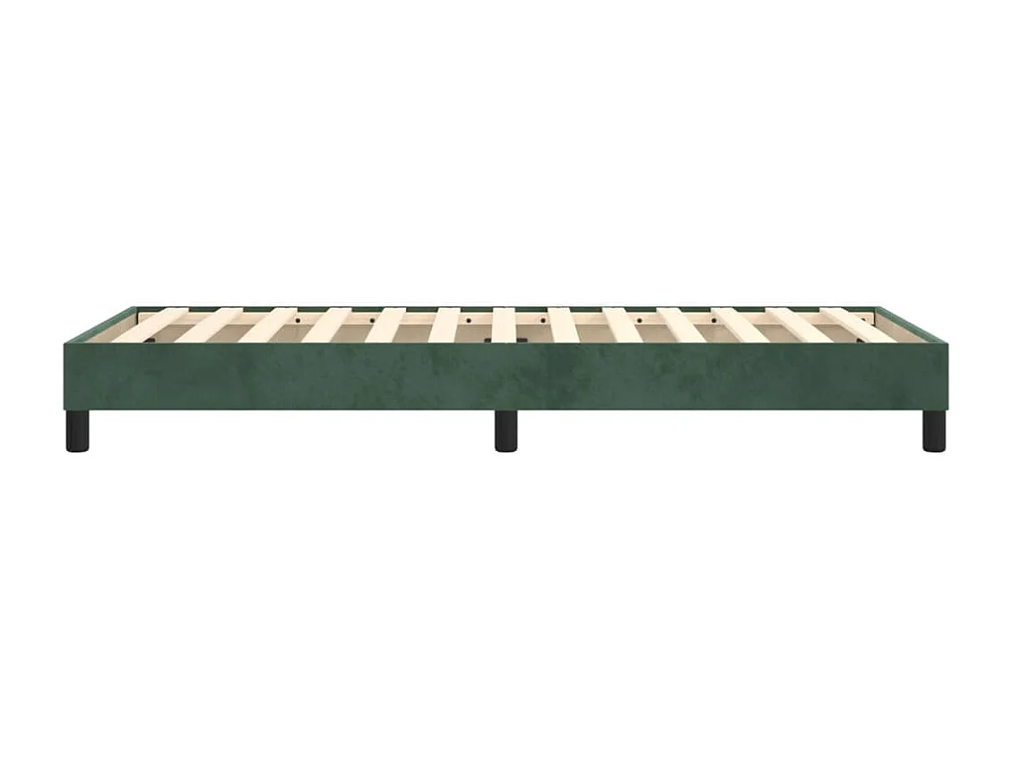 Lit simple | Lit adulte, enfant | Cadre de lit vert foncé 90x190 cm velours