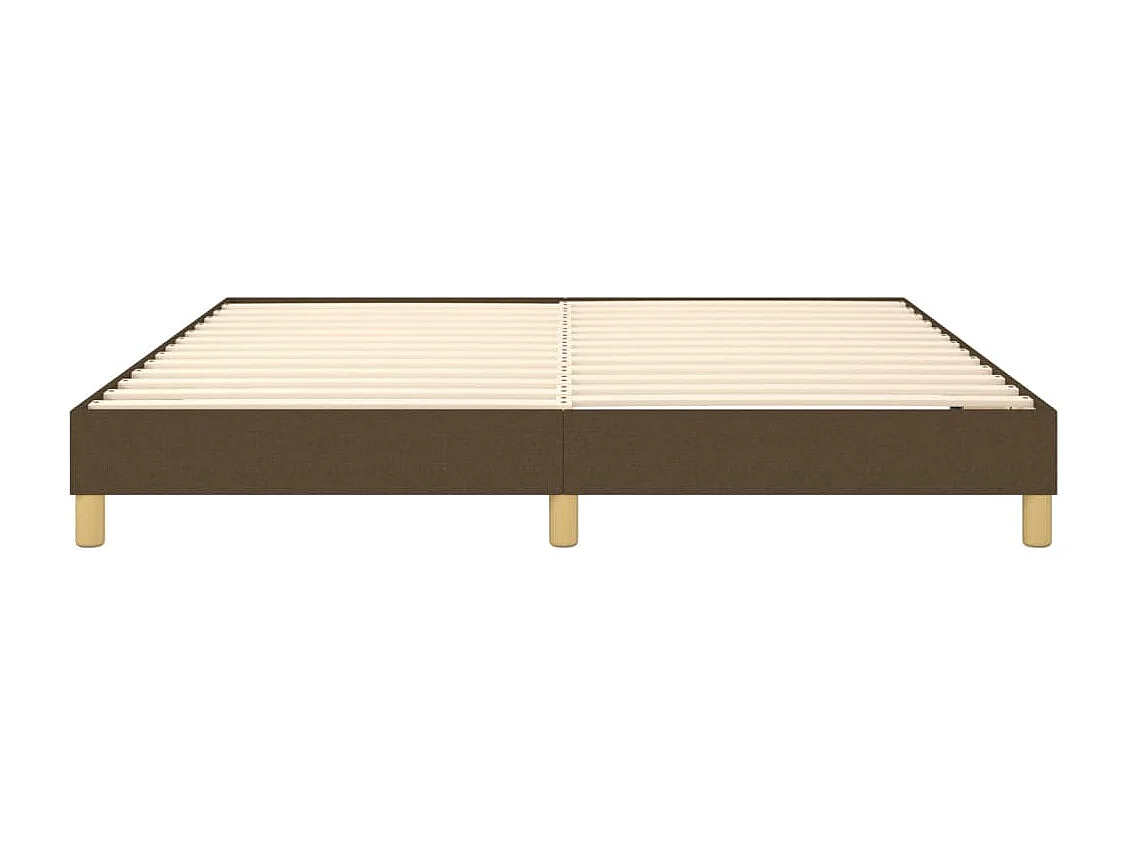 Lit double | Lit adulte | Cadre de lit marron foncé 160x200 cm tissu