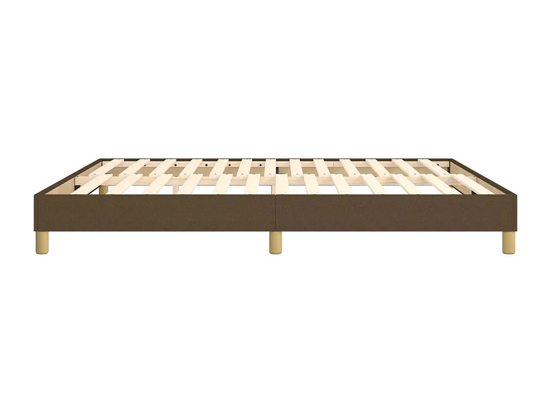 Lit double | Lit adulte | Cadre de lit marron foncé 160x200 cm tissu