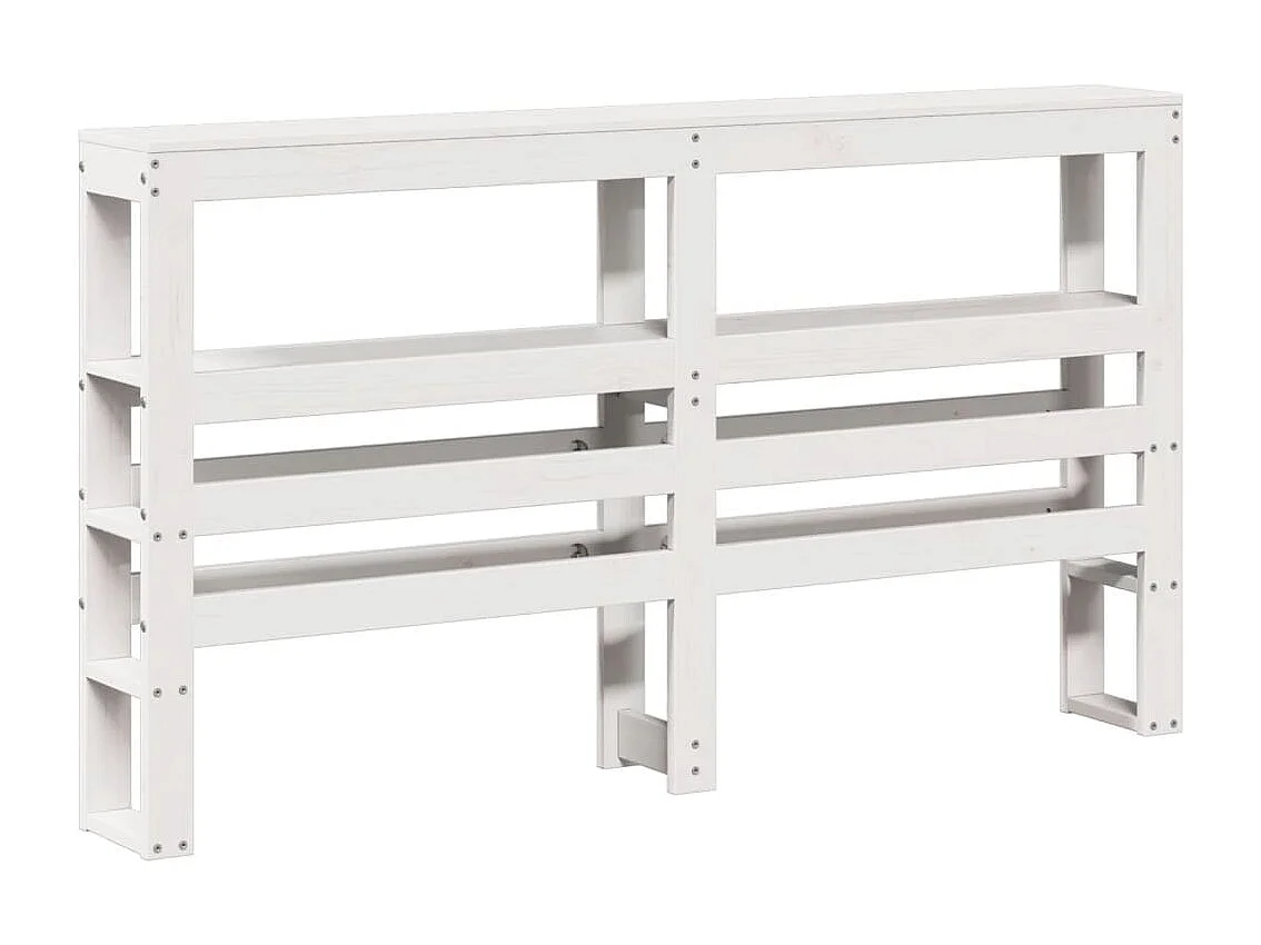 Lit double | Lit adulte | Cadre de lit blanc 140x200 cm bois de pin massif