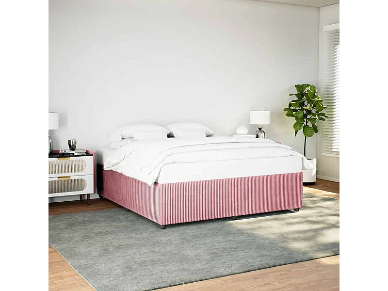 Lit double | Lit adulte | Cadre de lit rose 180x200 cm velours