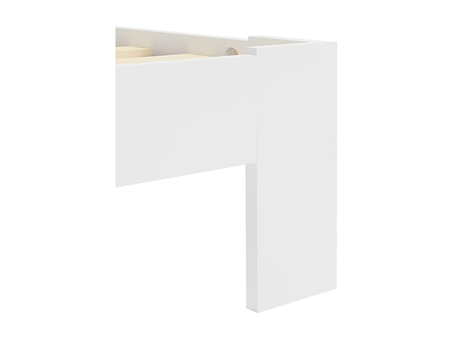 Lit simple | Lit adulte, enfant | Cadre de lit blanc bois de pin massif 90x200 cm