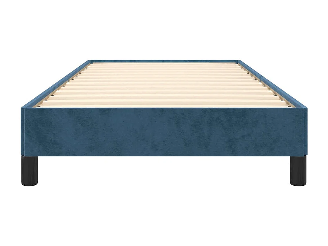 Lit simple | Lit adulte, enfant | Cadre de lit bleu foncé 90x200 cm velours