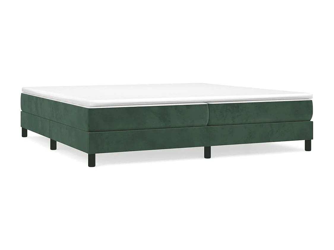 Lit double | Lit adulte | Cadre de lit vert foncé 200x200 cm velours