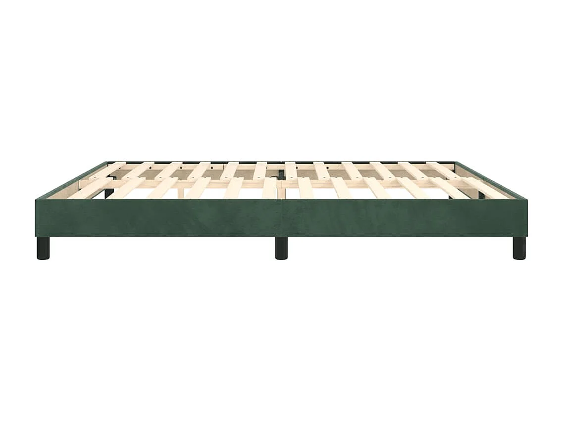 Lit double | Lit adulte | Cadre de lit vert foncé 200x200 cm velours