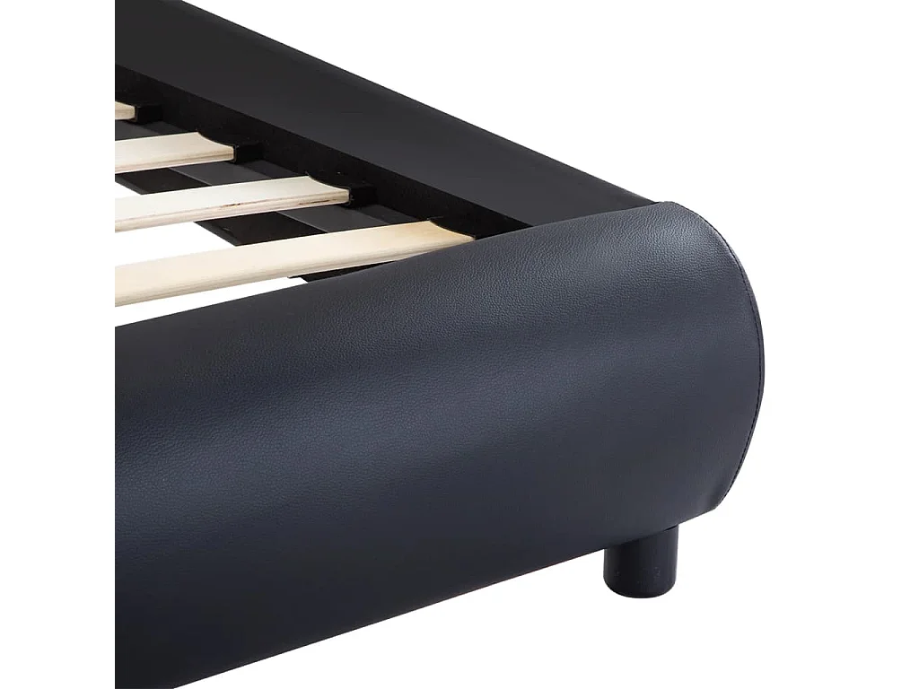 Lit double | Lit adulte | Cadre de lit avec LED noir 180x200 cm