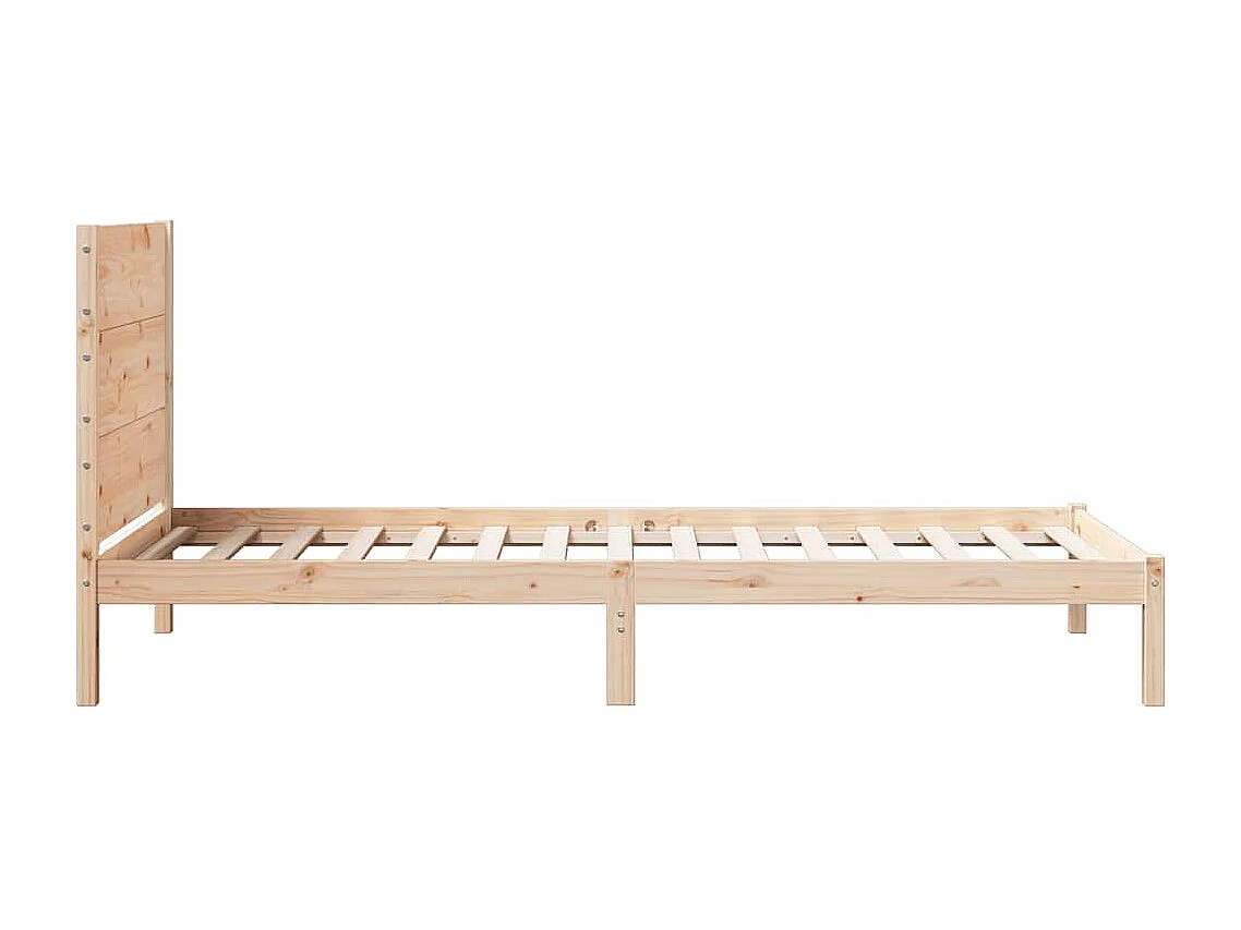 Letto per adulti | Letto singolo | Giroletto Extra Lungo senza Materasso 90x210 cm Legno Massello