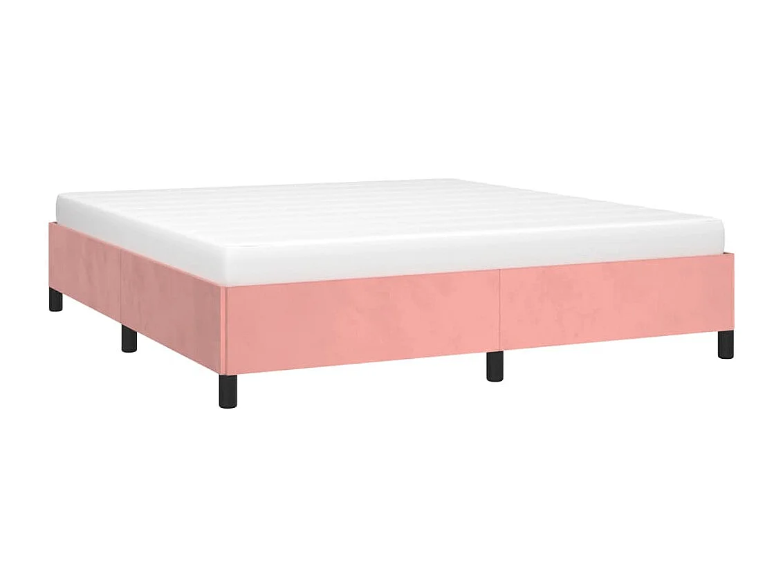 Lit double | Lit adulte | Cadre de lit rose 180x200 cm velours