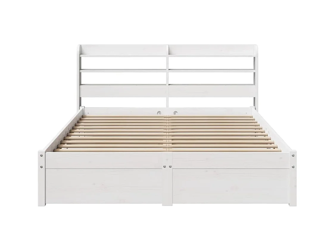 Letto per adulti | Letto singolo | Giroletto con Testiera senza Materasso Bianco 120x200 cm