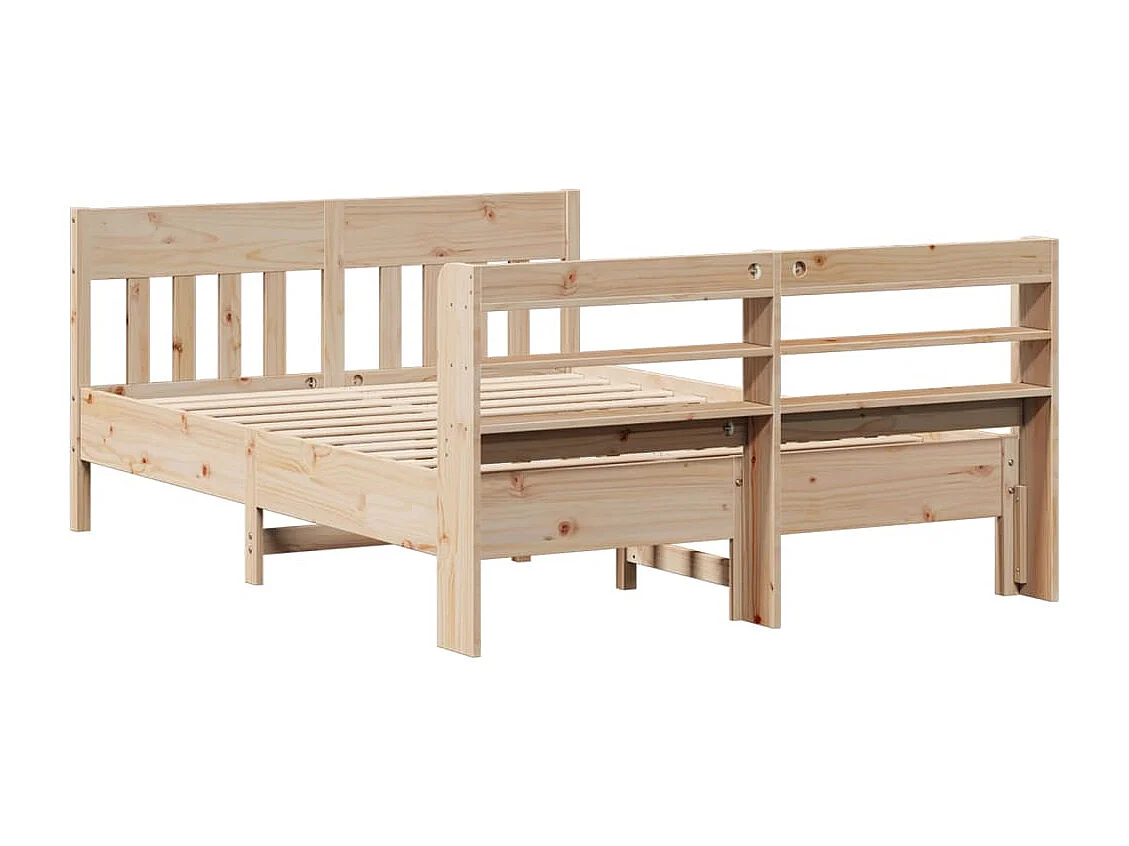 Lit double | Lit adulte | Cadre de lit 140x190 cm bois de pin massif