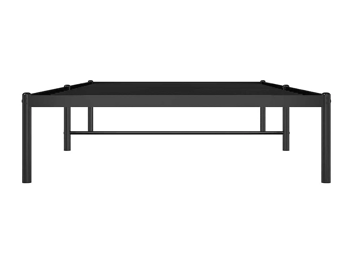Lit simple | Lit adulte, enfant | Cadre de lit métal noir 100x200 cm