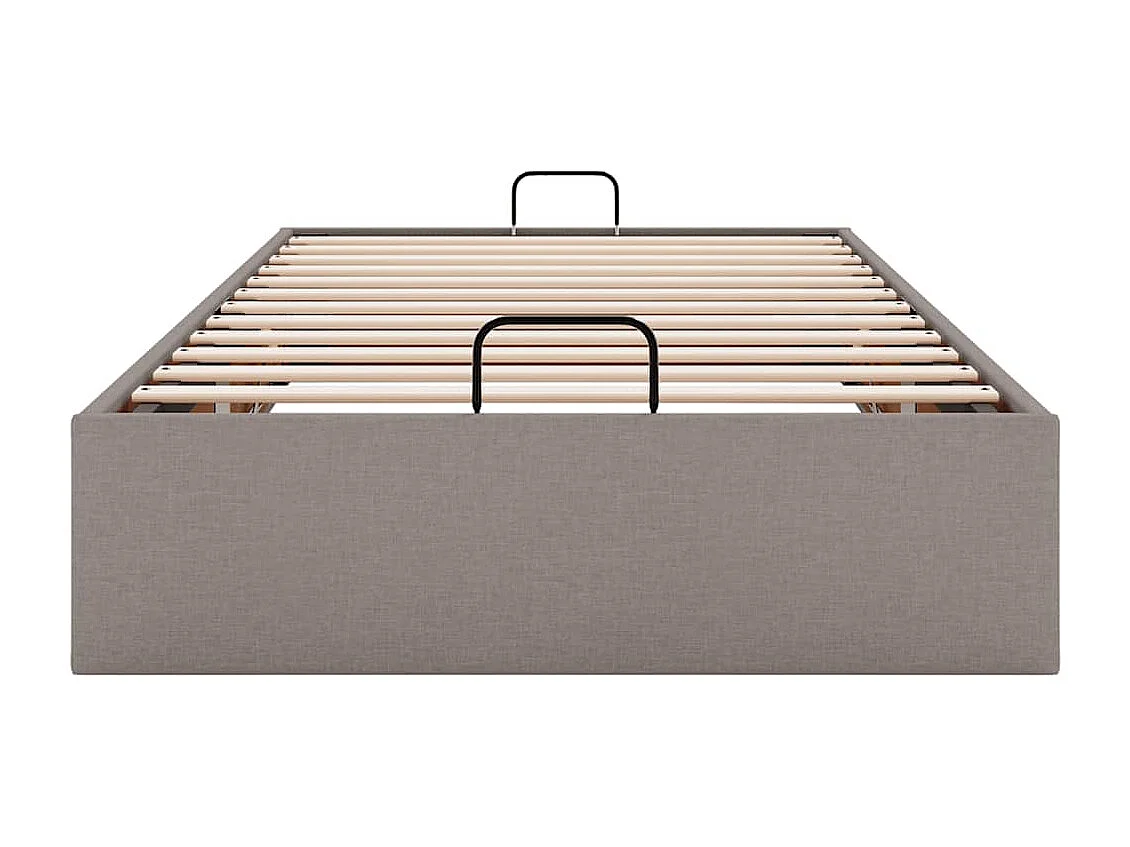 Letto singolo | Giroletto | Struttura del letto Pouf senza Materasso Tortora 100x200cm Tessuto