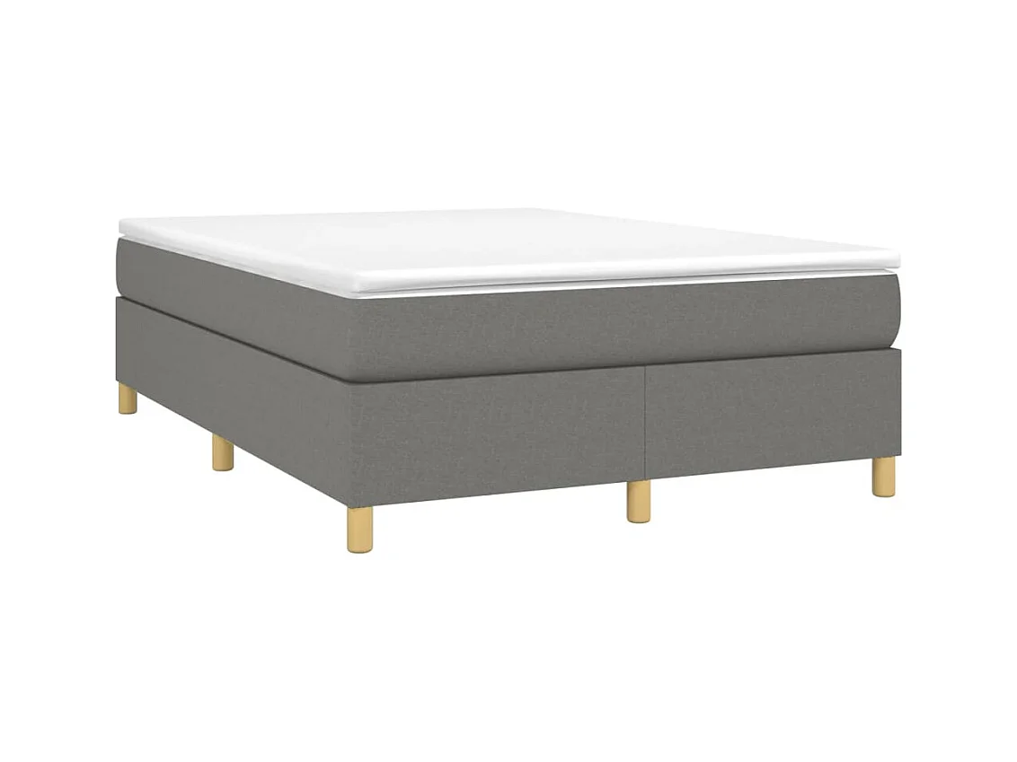 Lit double | Lit adulte | Cadre de lit gris foncé 140x190 cm tissu