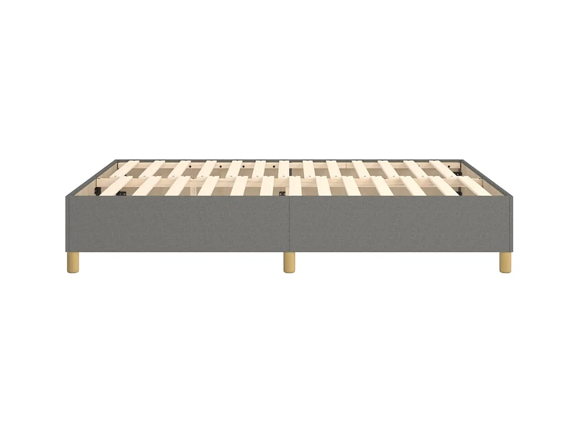 Lit double | Lit adulte | Cadre de lit gris foncé 140x190 cm tissu