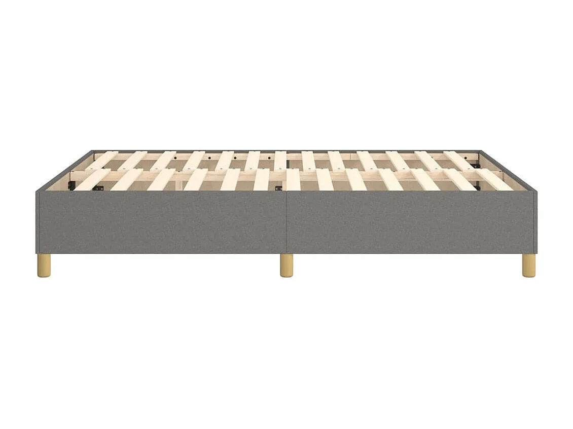 Lit double | Lit adulte | Cadre de lit gris foncé 140x190 cm tissu