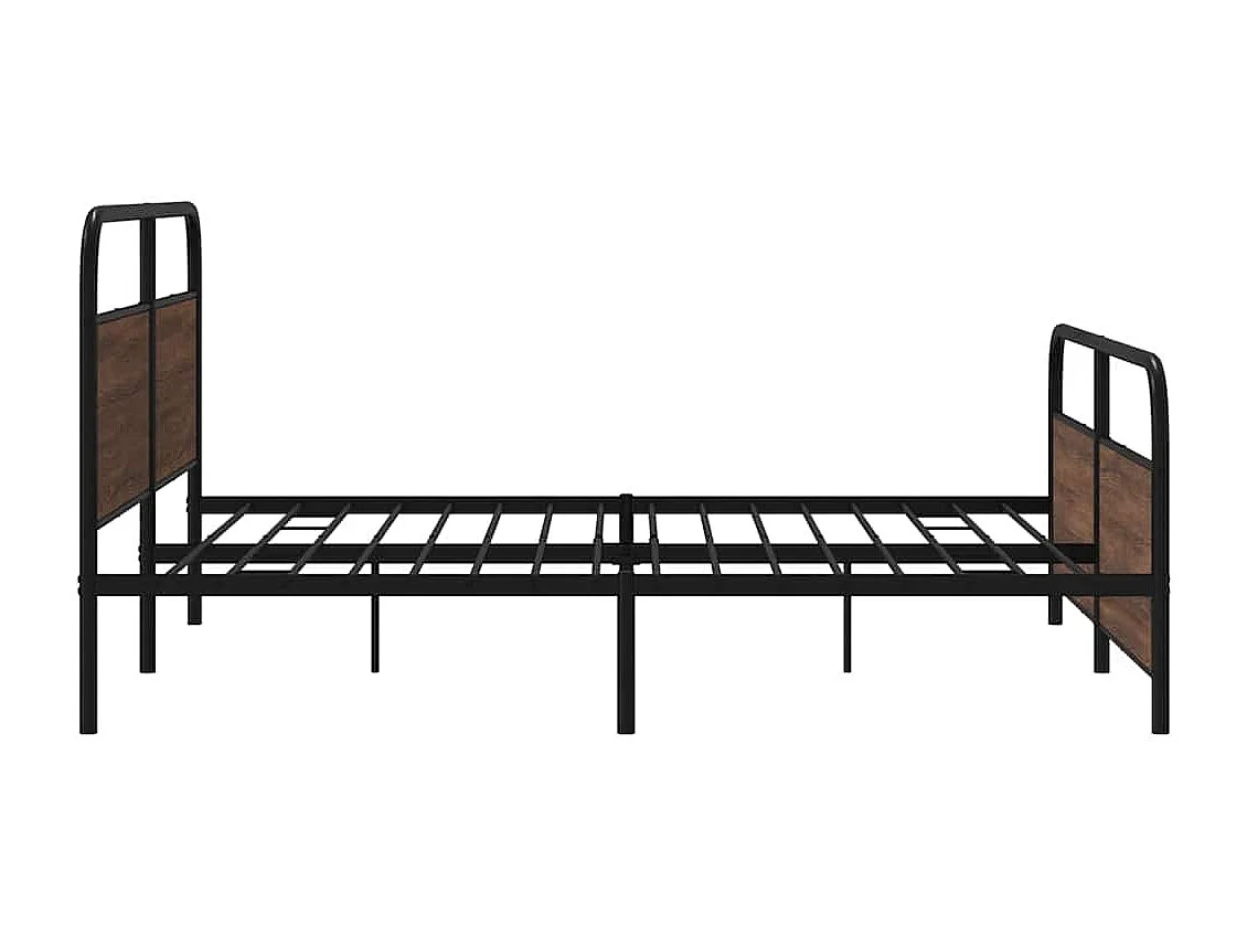 Letto per adulti | Letto matrimoniale | Giroletto senza Materaso in Metallo Rovere Marrone 180x200 cm