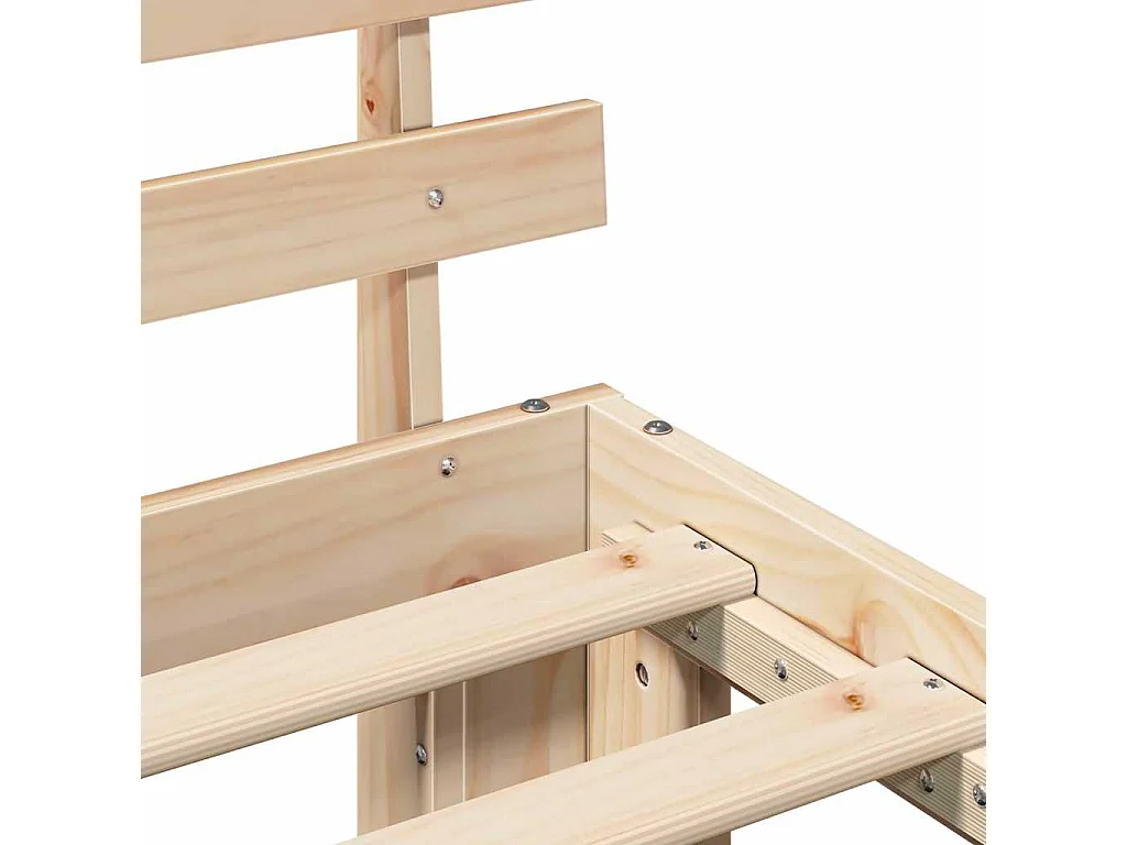 Lit simple | Lit adulte, enfant | Cadre de lit Marron 90x200 cm Bois de pin massif